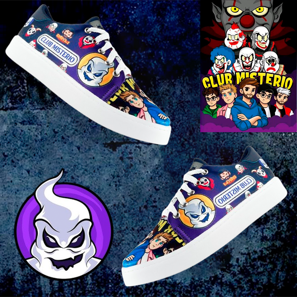 Tenis Niños Club Misterio Payasos Personajes Urbano Moda 463-MCM