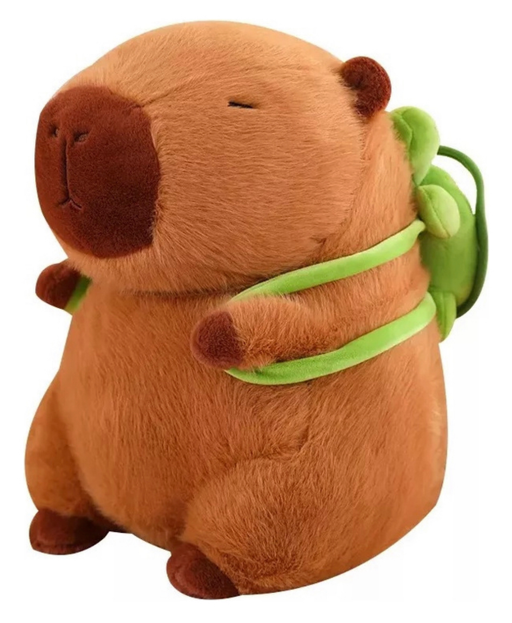 Juguetes de peluche de Capibara y Mochila pequeña con forma de Tortuga.