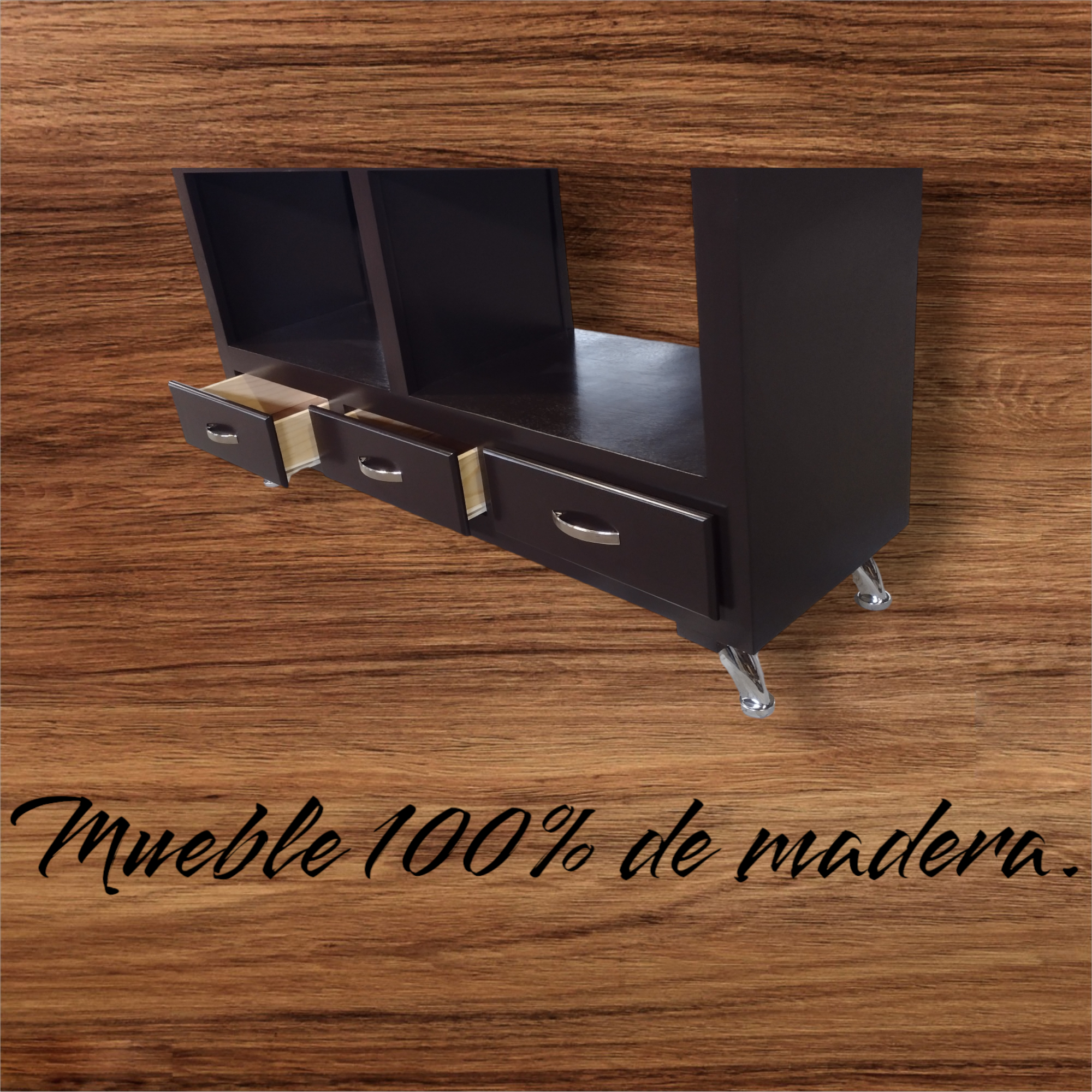 Mueble de Madera para TV color Nogal