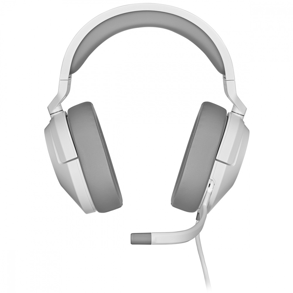 Corsair Audífonos Gamer HS55 SURROUND 7.1, Alámbrico, 1.8 Metros, 3.5mm/USB, Blanco. 