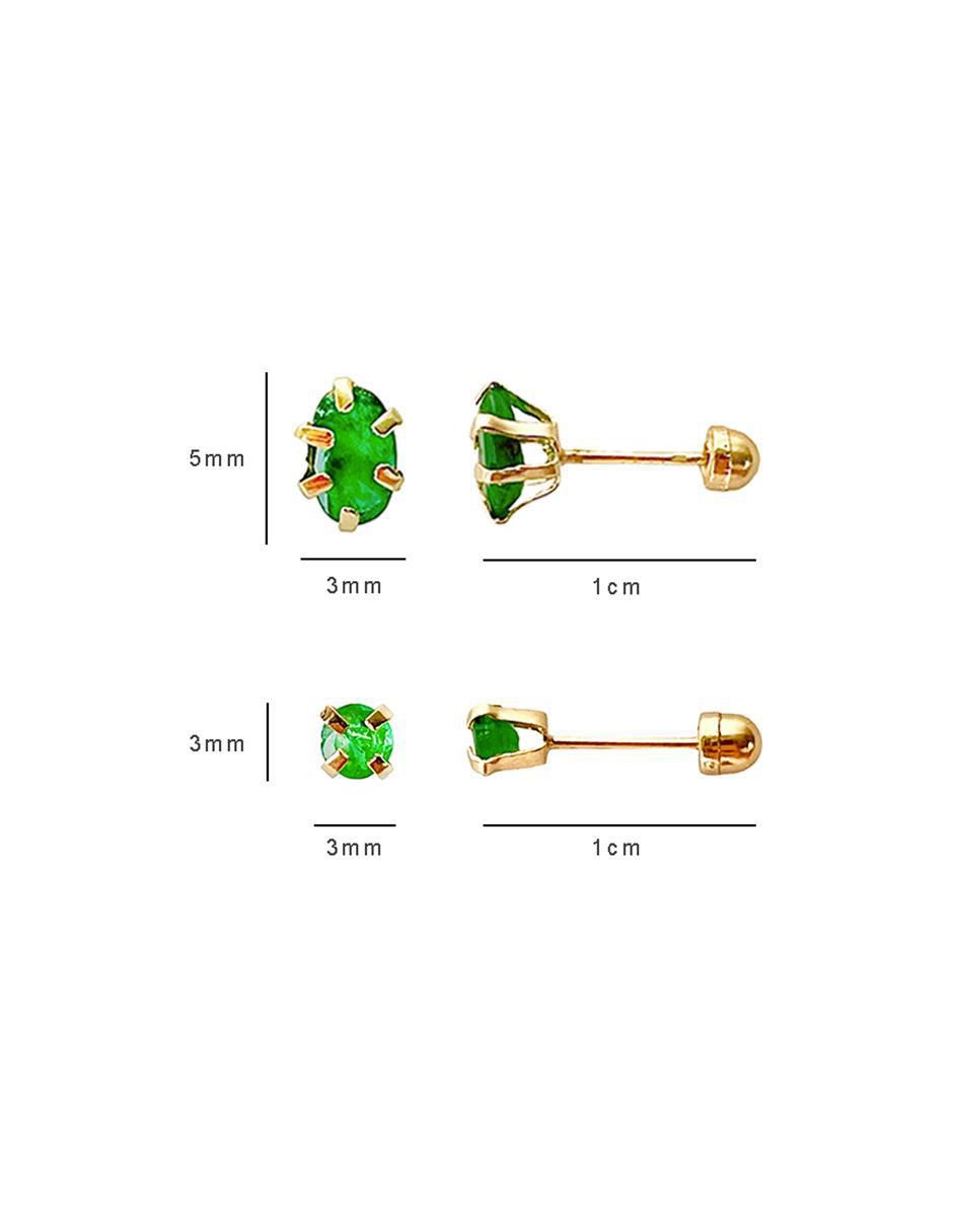 Set de Esmeralda en Oro de 10k