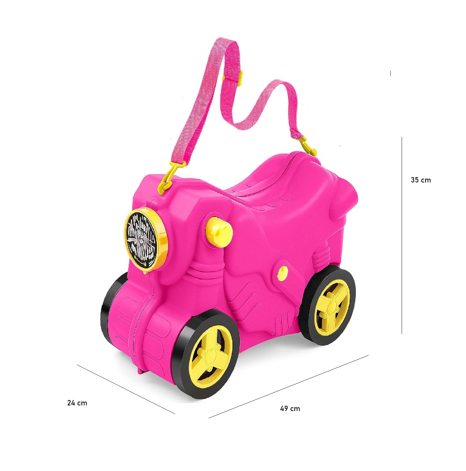  Equipaje de motocicleta para niños de 3 a 12 años, Rosado, Equipaje para niños 780262