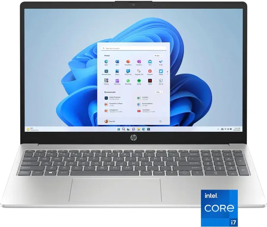 Laptop HP 15 FD0107DX Pantalla 15 1/2 Fhd Procesador Intel Core i7-1255U 16 Gb Ram 512 Gb Ssd  Windows 11 Home Color Silver