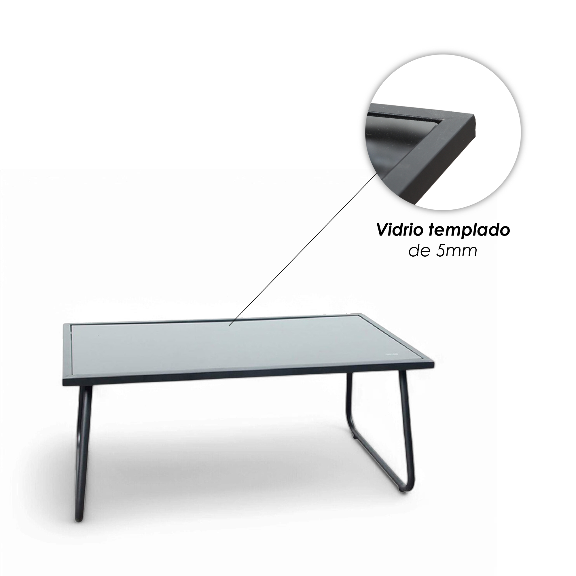 Ilios Innova | Juego de Sala para Jardín 4 Piezas Gris para Exterior