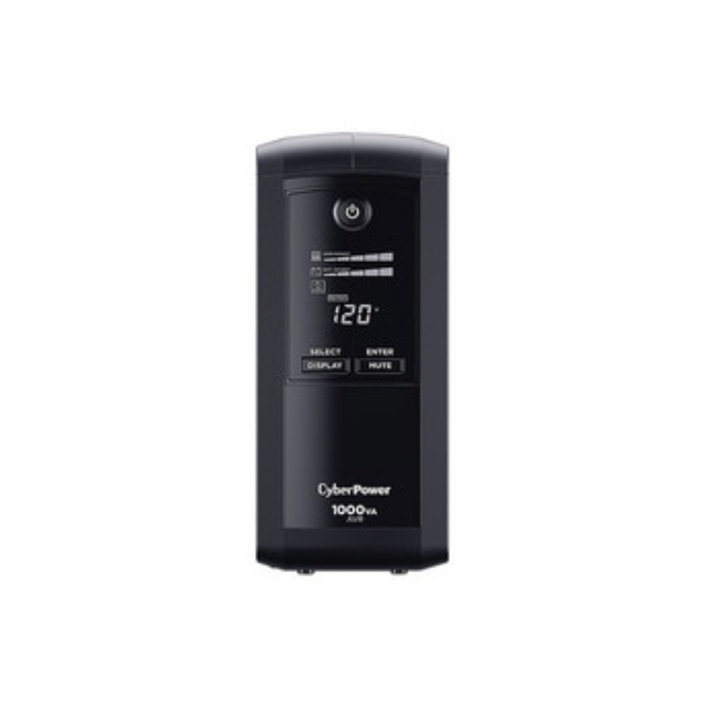 UPS CyberPower CP1000AVRLCDa - 1000VA/600W - 9 Contactos - Línea interactiva - LCD – AVR. 