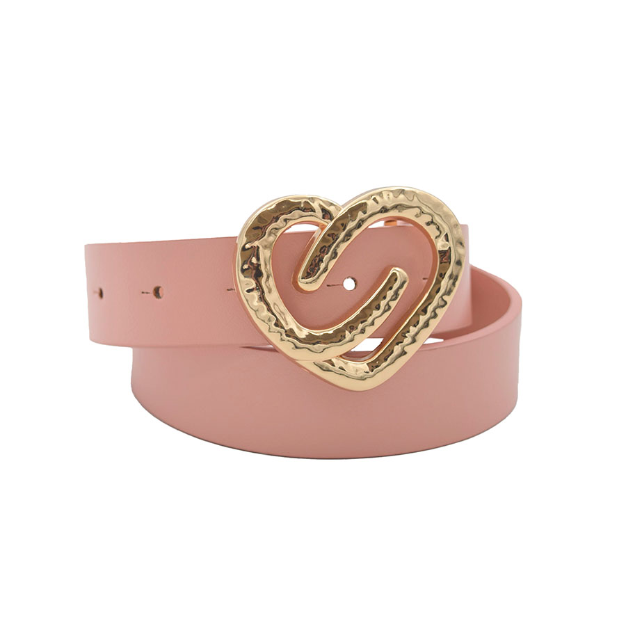 Cinturón Rosa Hebilla de Corazón Para Niña 