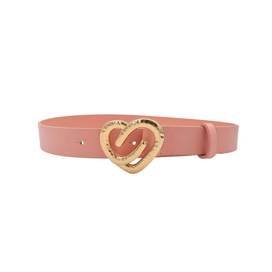 Cinturón Rosa Hebilla de Corazón Para Niña 