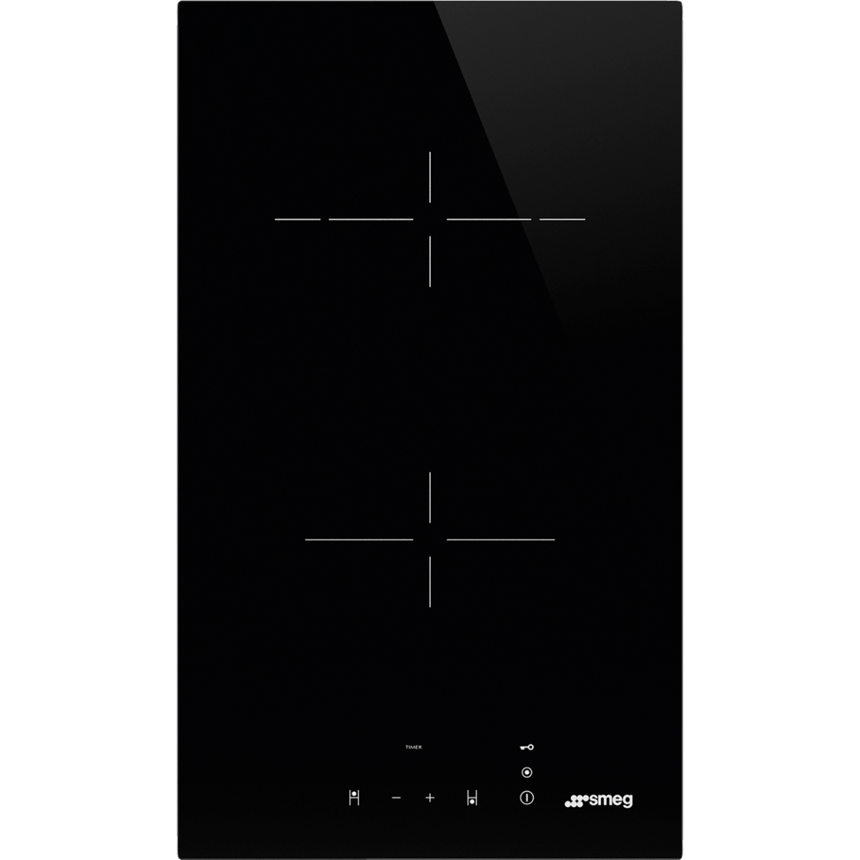 Parrilla Eléctrica Vitrocerámica Empotre Smeg SE232TD1 de 30 cm y 2 Zonas