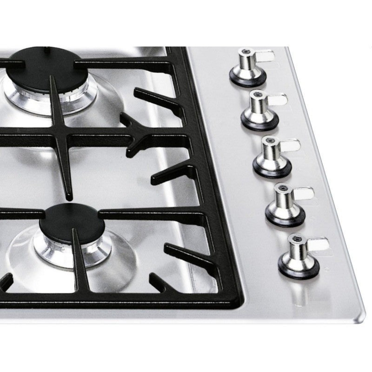 Parrilla Gas Empotre Smeg PGF95K-4 de 90 cm y 5 Quemadores Acero Inox