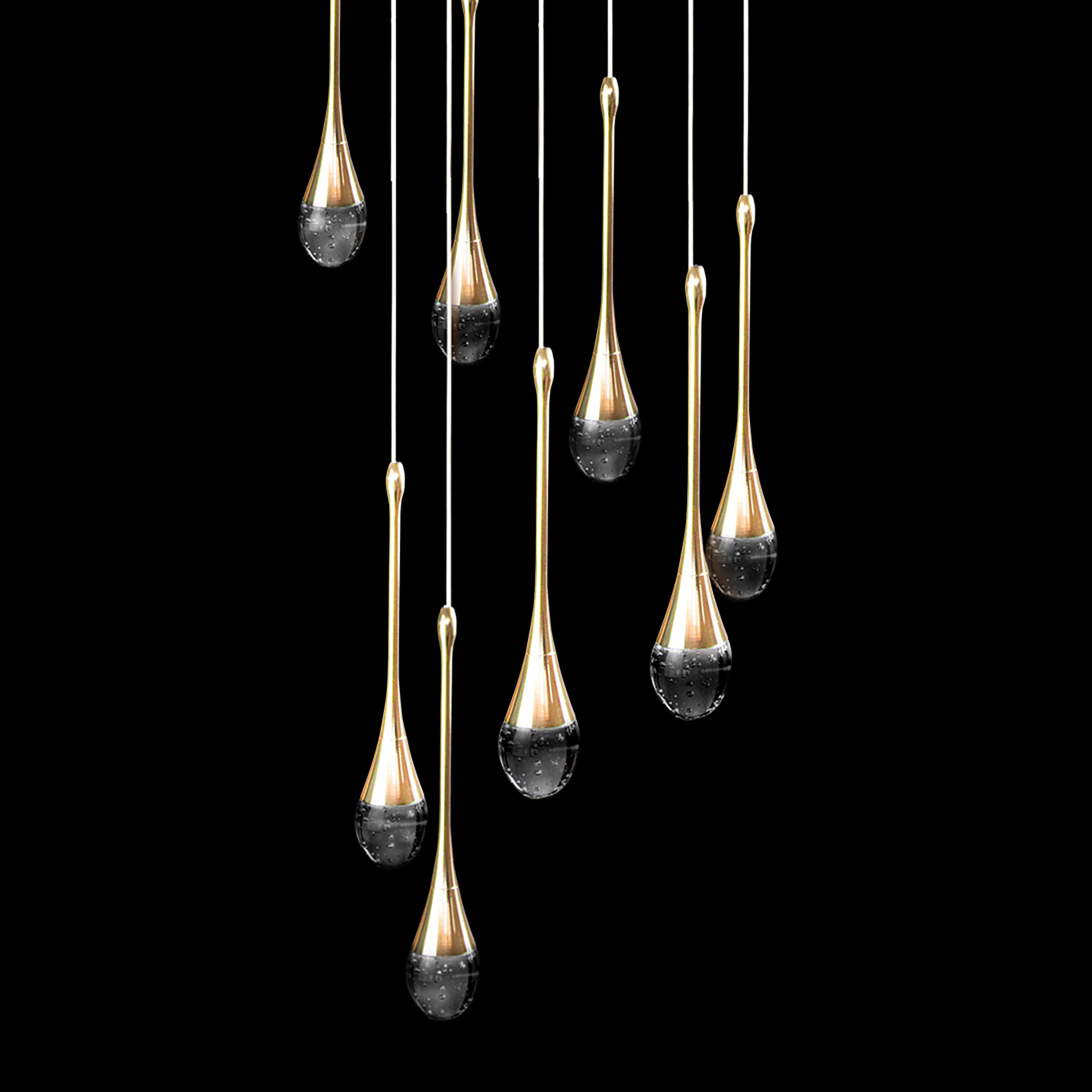 Lámpara Colgante Led Cosmos Lluvia De Estrellas 8 Luces