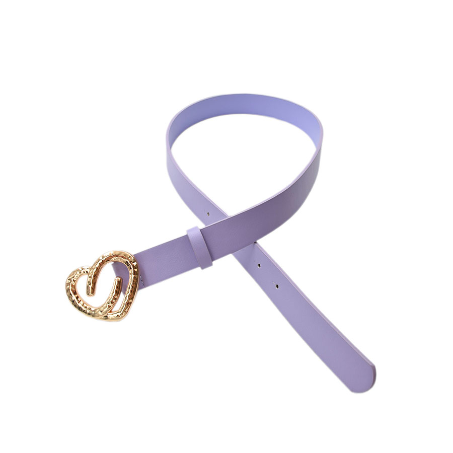Cinturón Lila Hebilla de Corazón Para Niña 