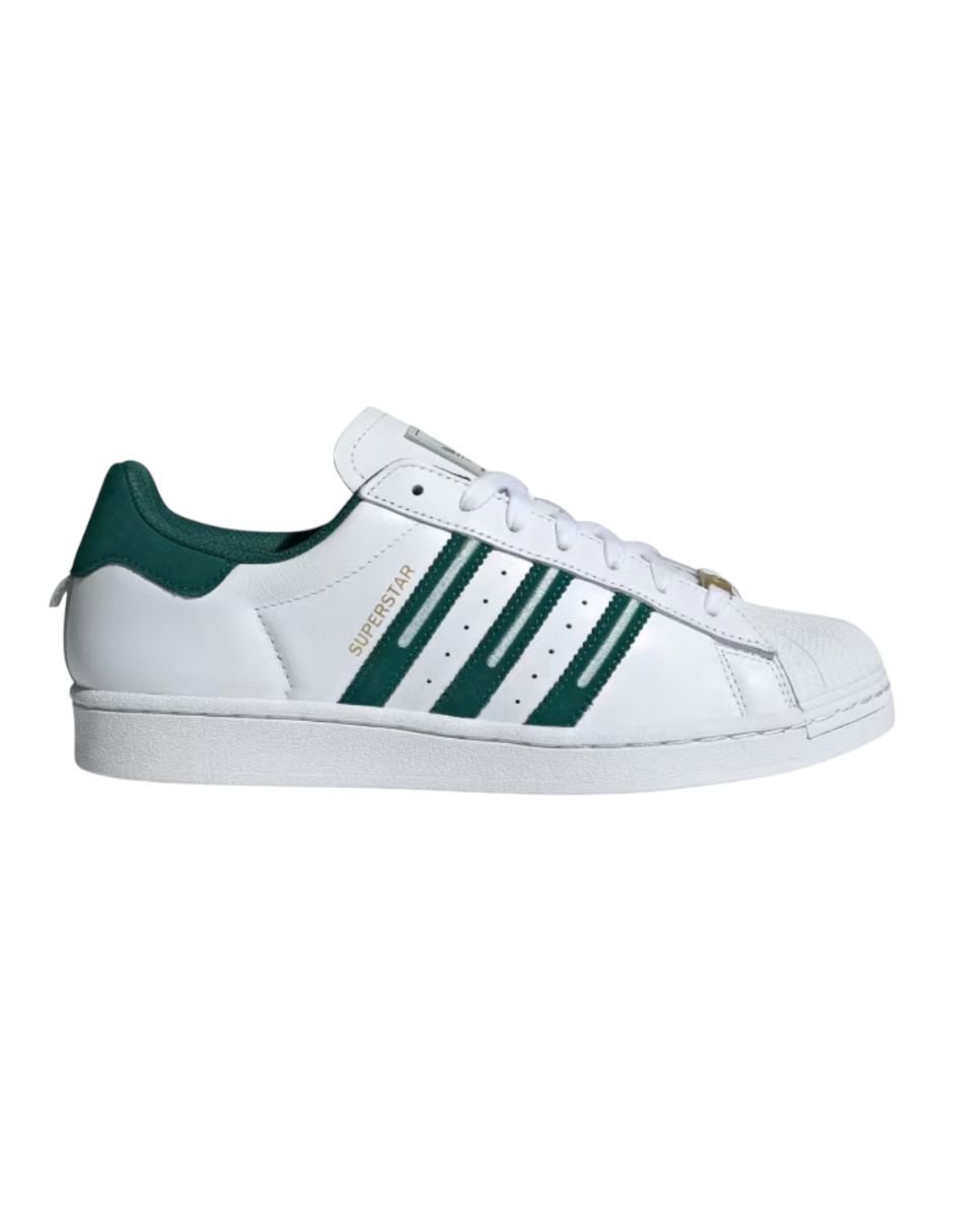 TENIS ADIDAS SUPERSTAR BLANCO CON VERDE ID1374