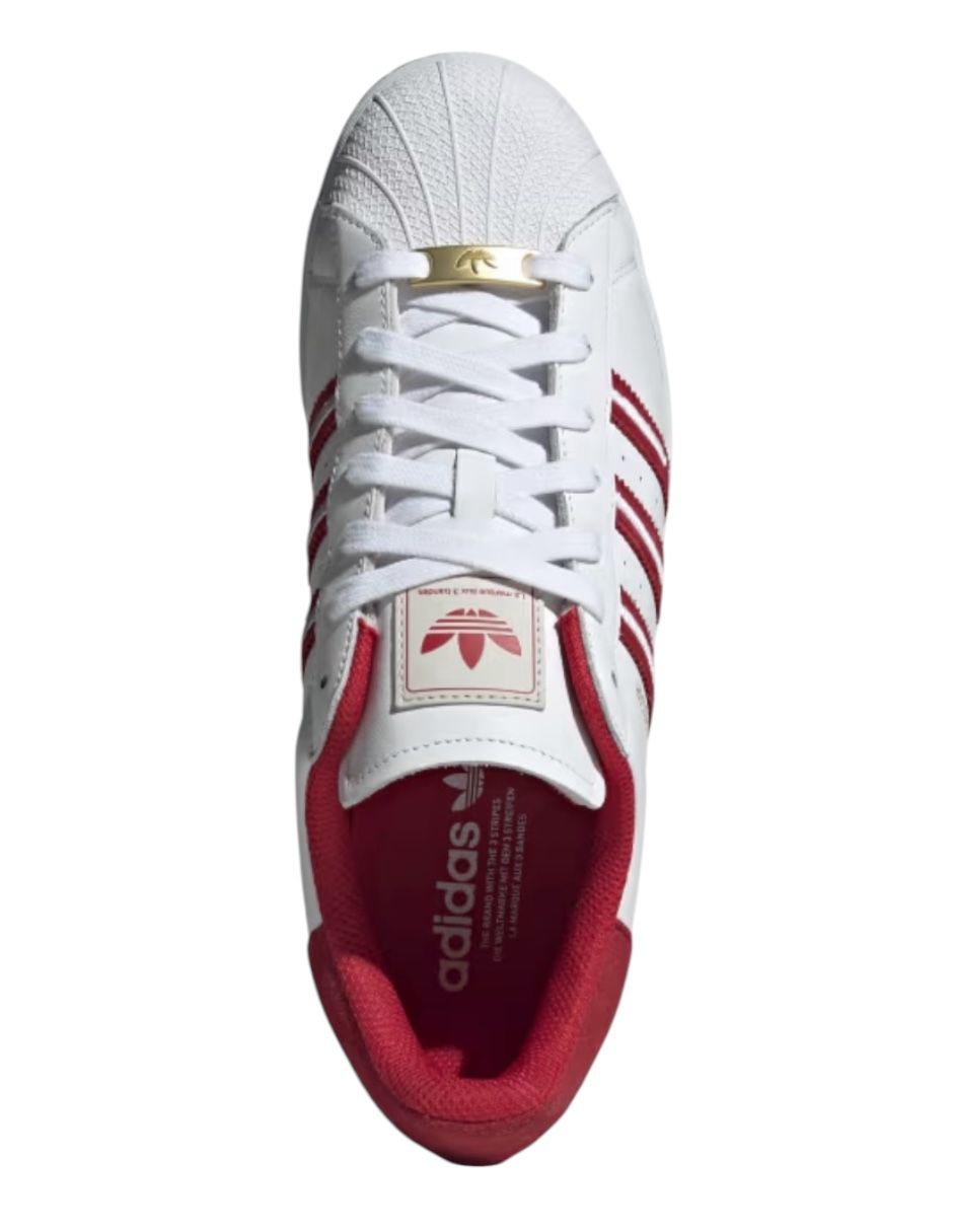 TENIS ADIDAS SUPERSTAR ID1371 ROJOS PARA HOMBRES