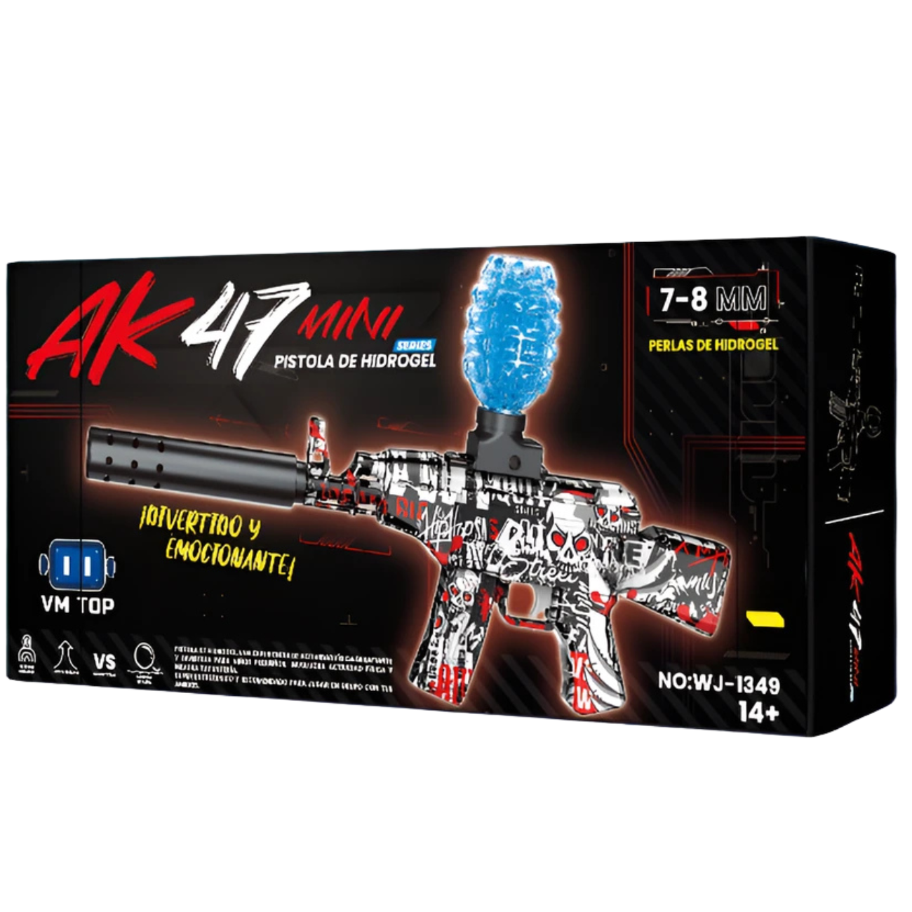 Metralleta - Pistola de Hidrogel - AK 47 Mini - con 1000 Balas