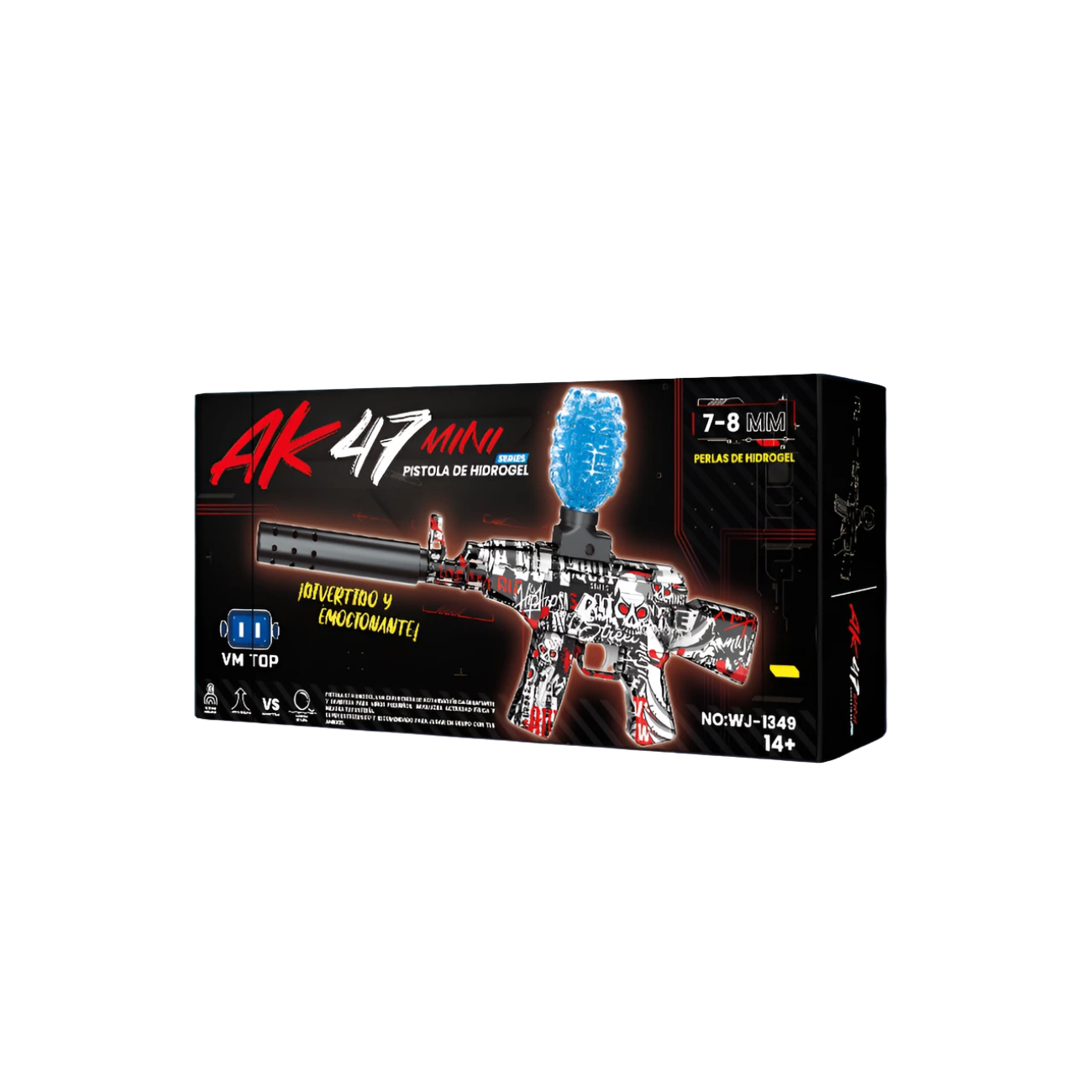 Metralleta - Pistola de Hidrogel - AK 47 Mini - con 1000 Balas