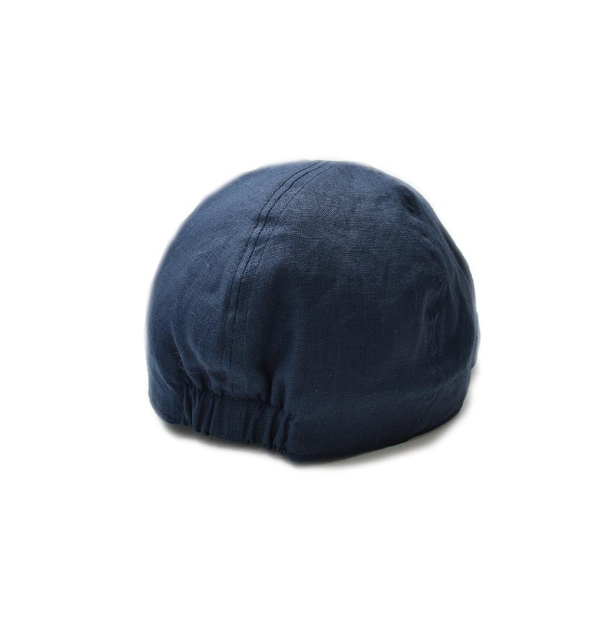 Gorra Boina Azul de Lino Marino Para Caballero 