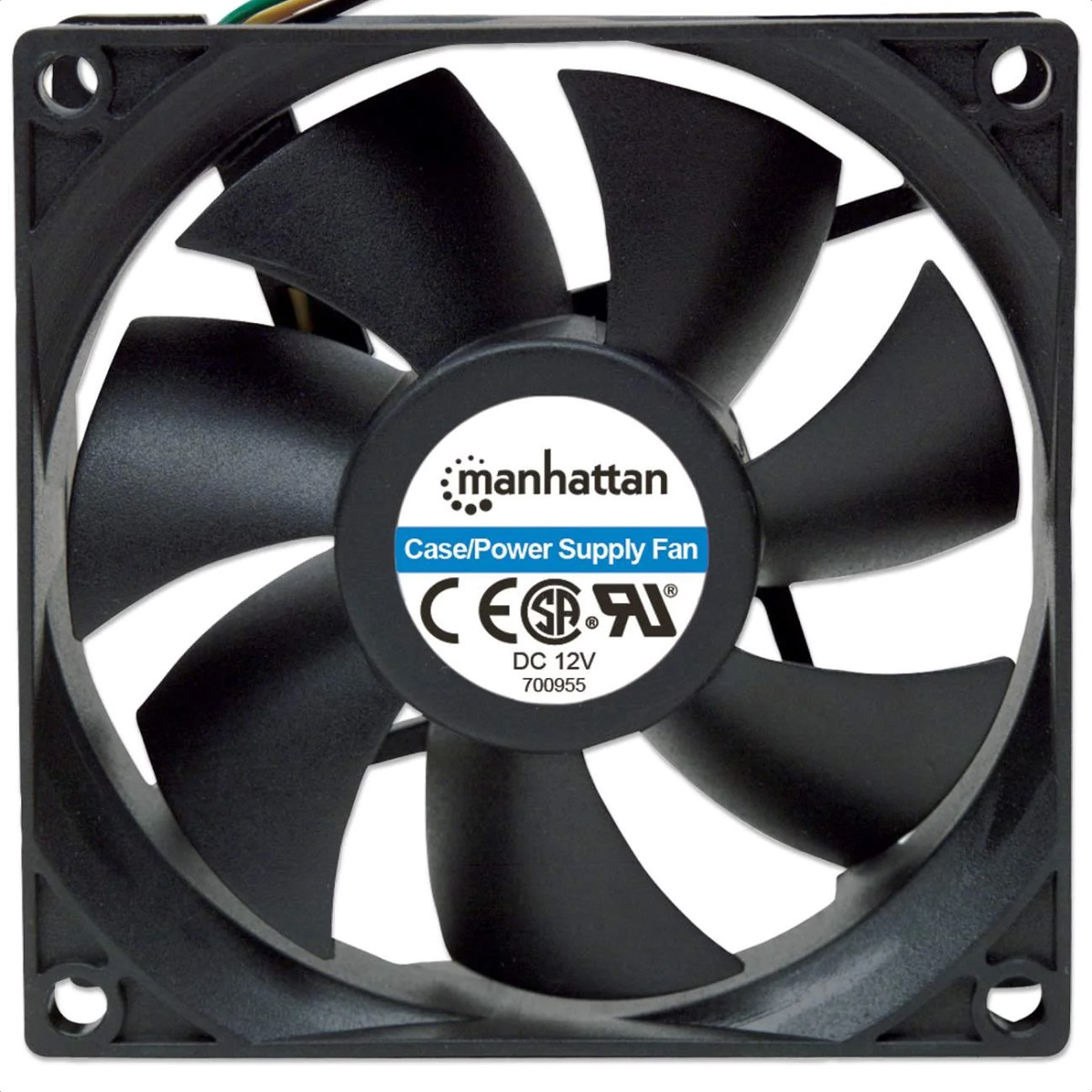 Ventilador Manhattan 80mm 2500RPM 3-pin Negro 700955