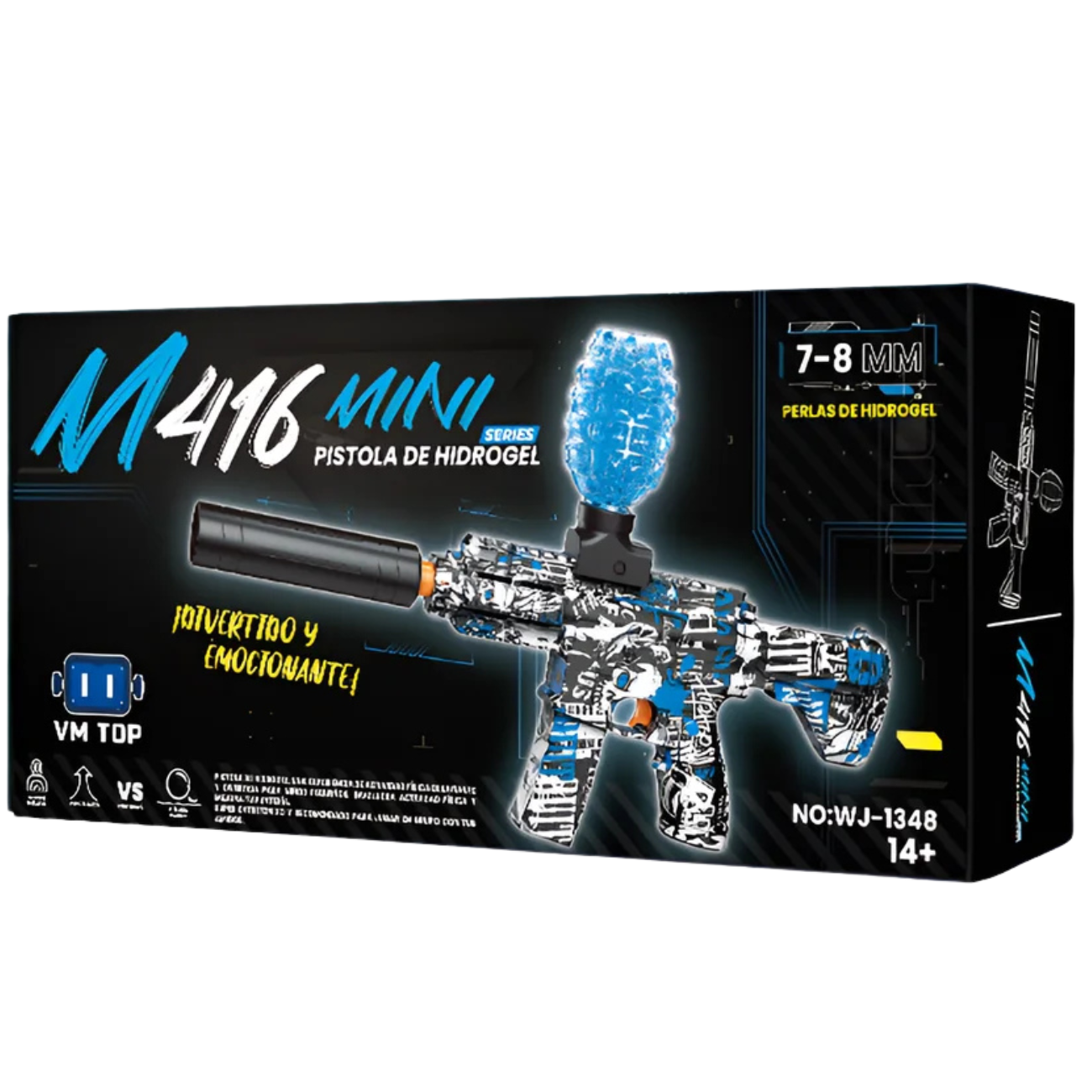 Metralleta - Pistola de Hidrogel - M416 Mini - con 1000 Balas