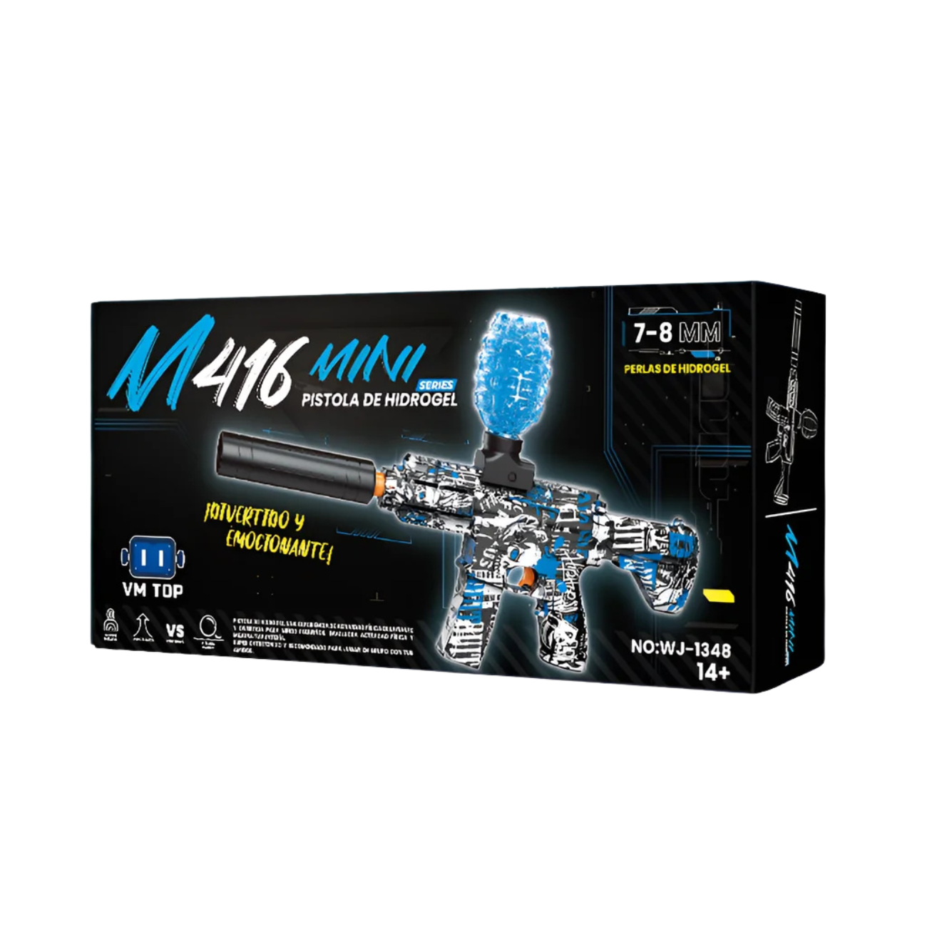 Metralleta - Pistola de Hidrogel - M416 Mini - con 1000 Balas