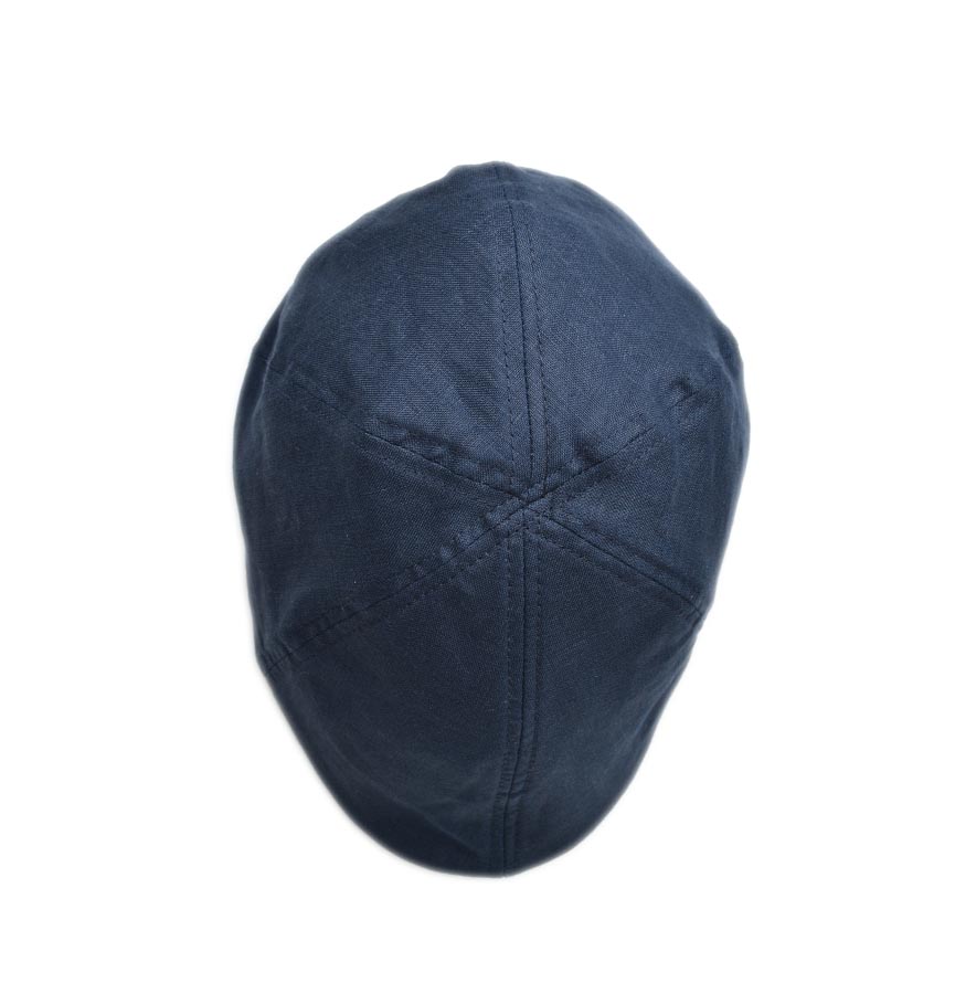 Gorra Boina Azul de Lino Marino Para Caballero 