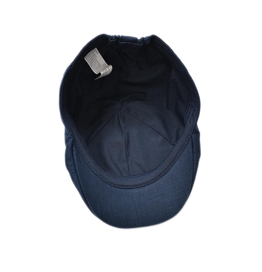 Gorra Boina Azul de Lino Marino Para Caballero 