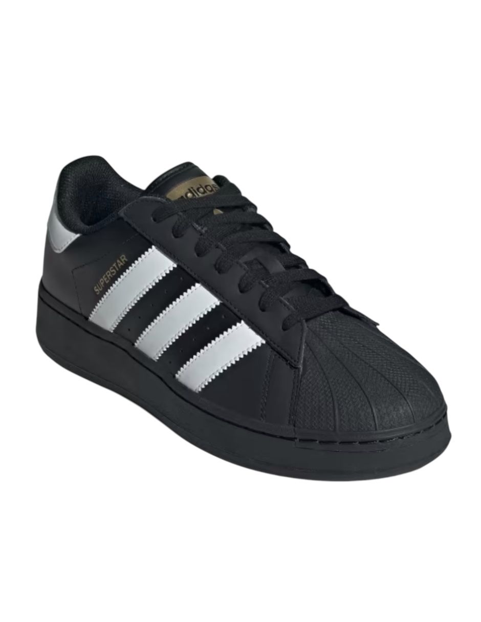 TENIS ADIDAS SUPERSTAR NEGRO CON BLANCO CON PLATAFORMA