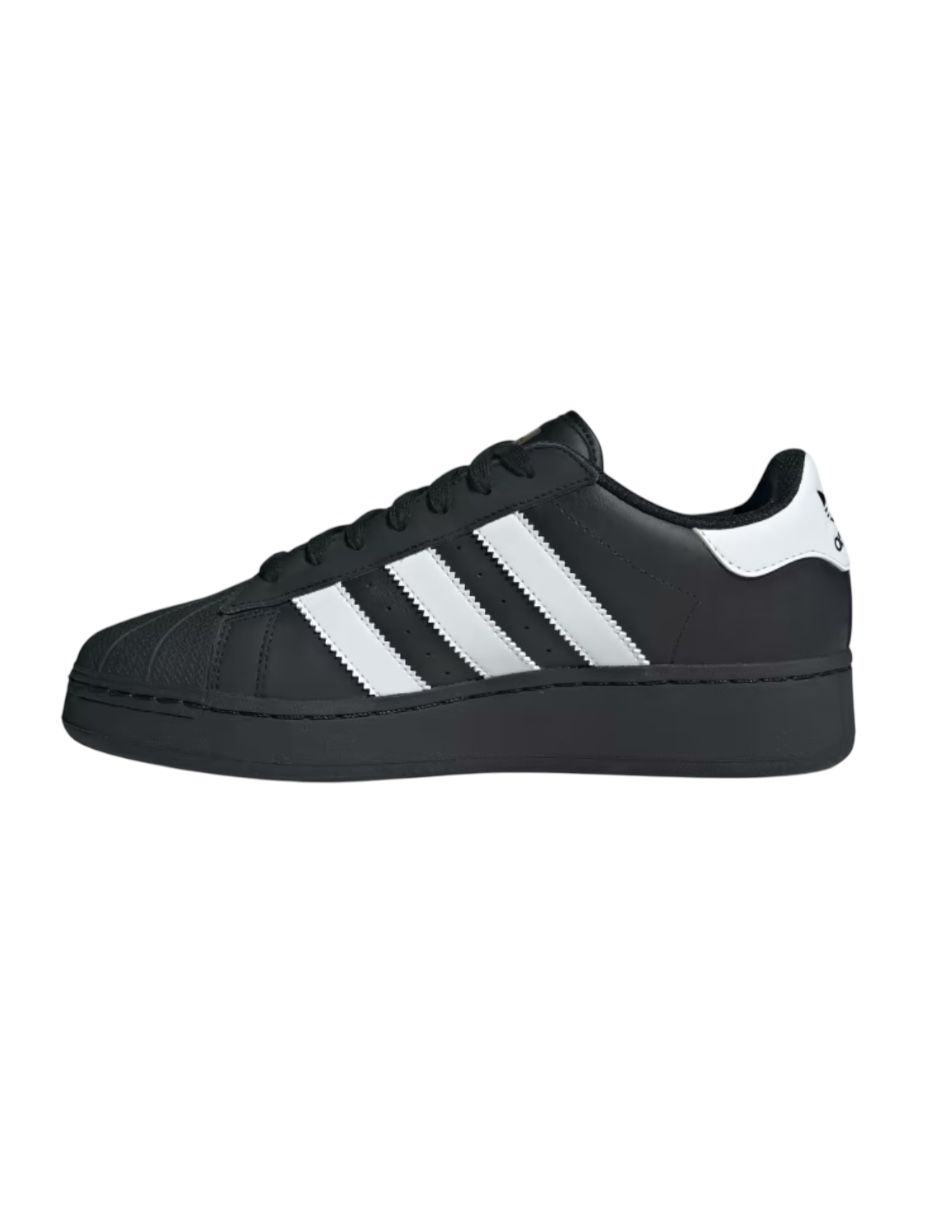 TENIS ADIDAS SUPERSTAR NEGRO CON BLANCO CON PLATAFORMA