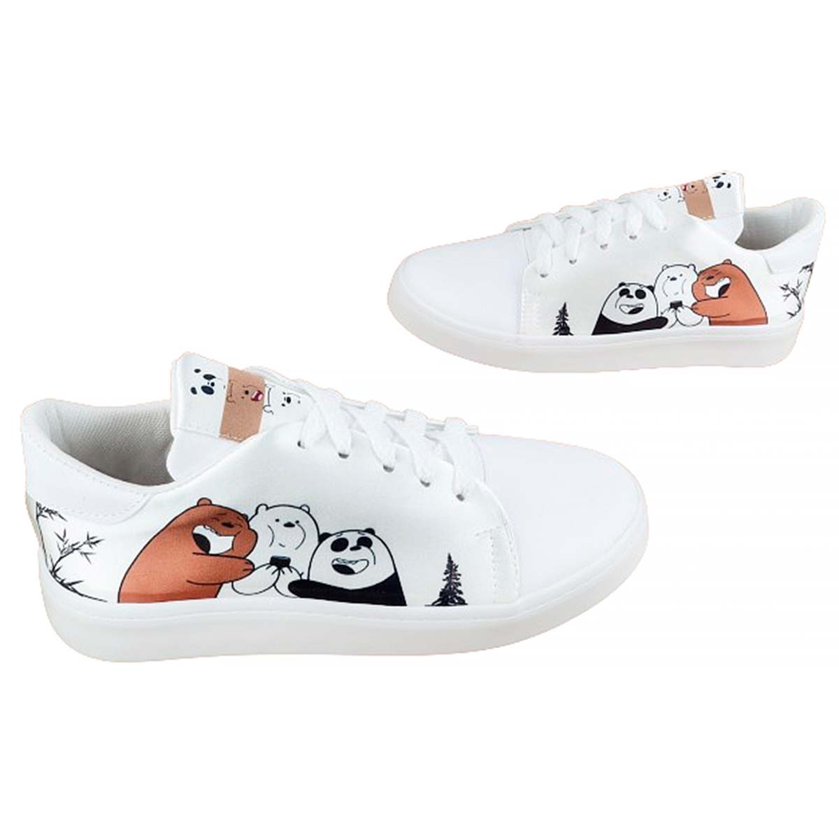 Tenis Osos Escandalosos Niñas Polar Sneaker 423-B Blancos