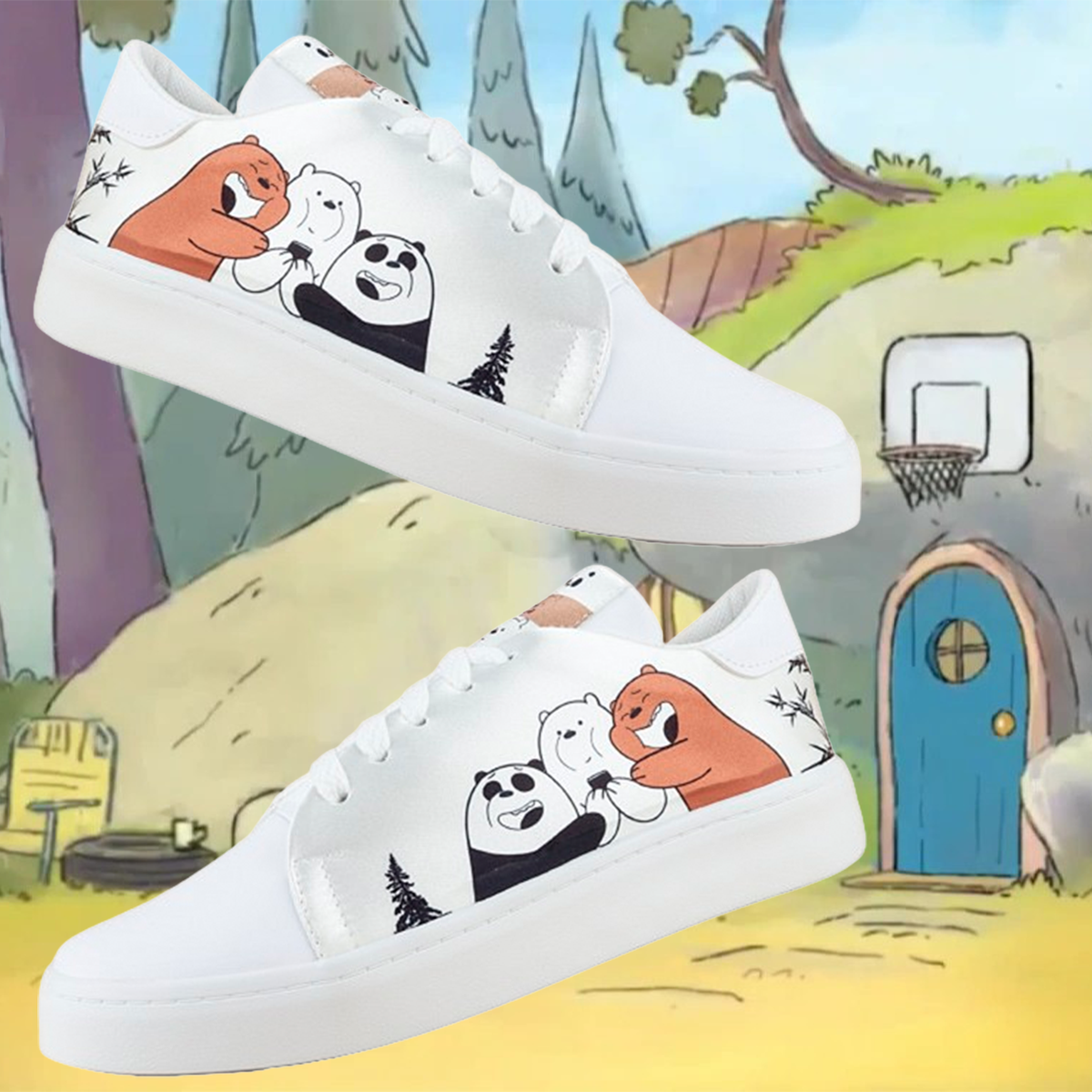 Tenis Osos Escandalosos Niñas Polar Sneaker 423-B Blancos