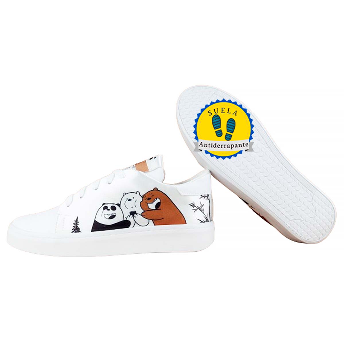 Tenis Osos Escandalosos Niñas Polar Sneaker 423-B Blancos