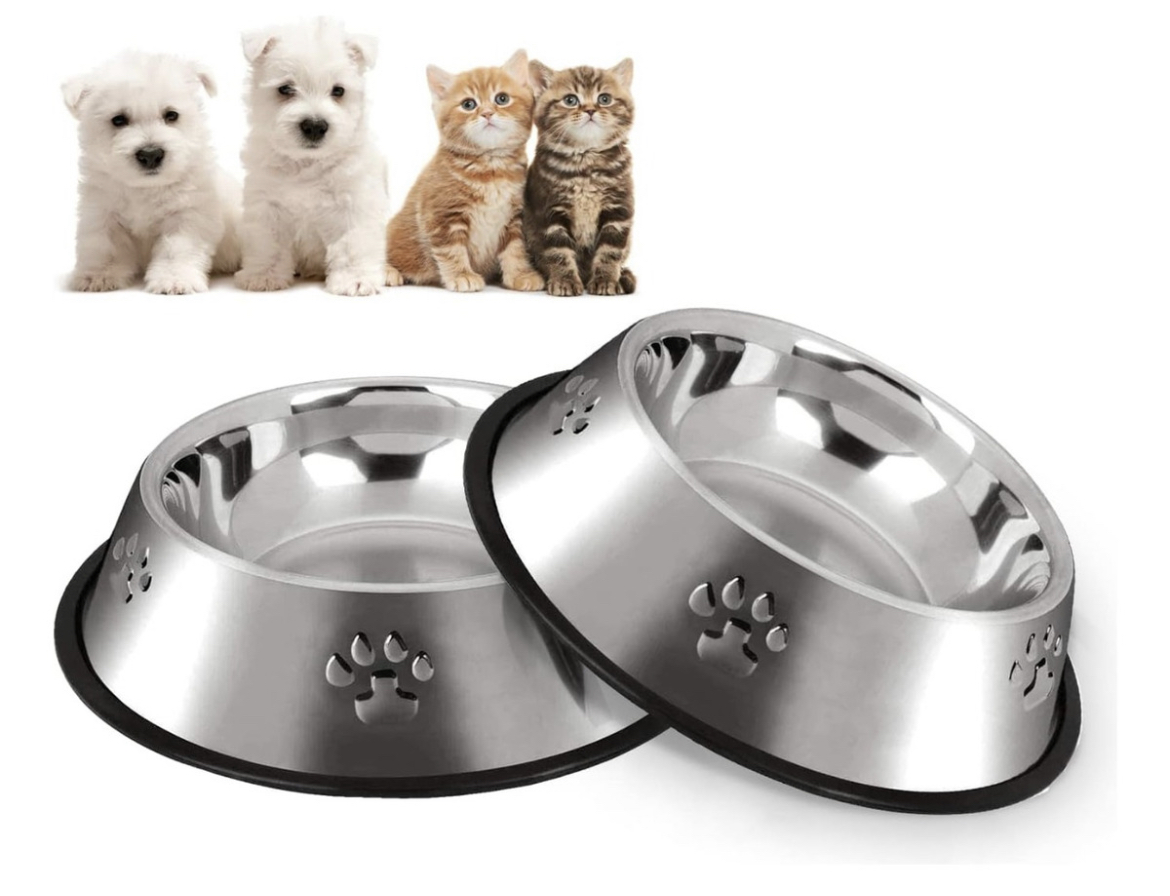 2 Pack Plato Mascota Comederos Para Agua Perros Agua Comida
