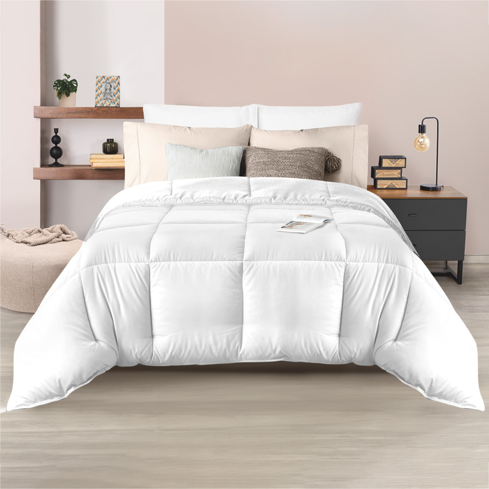 Edredón Relleno de Duvet Individual Blanco Ultra Suave  Elefantito Hogar