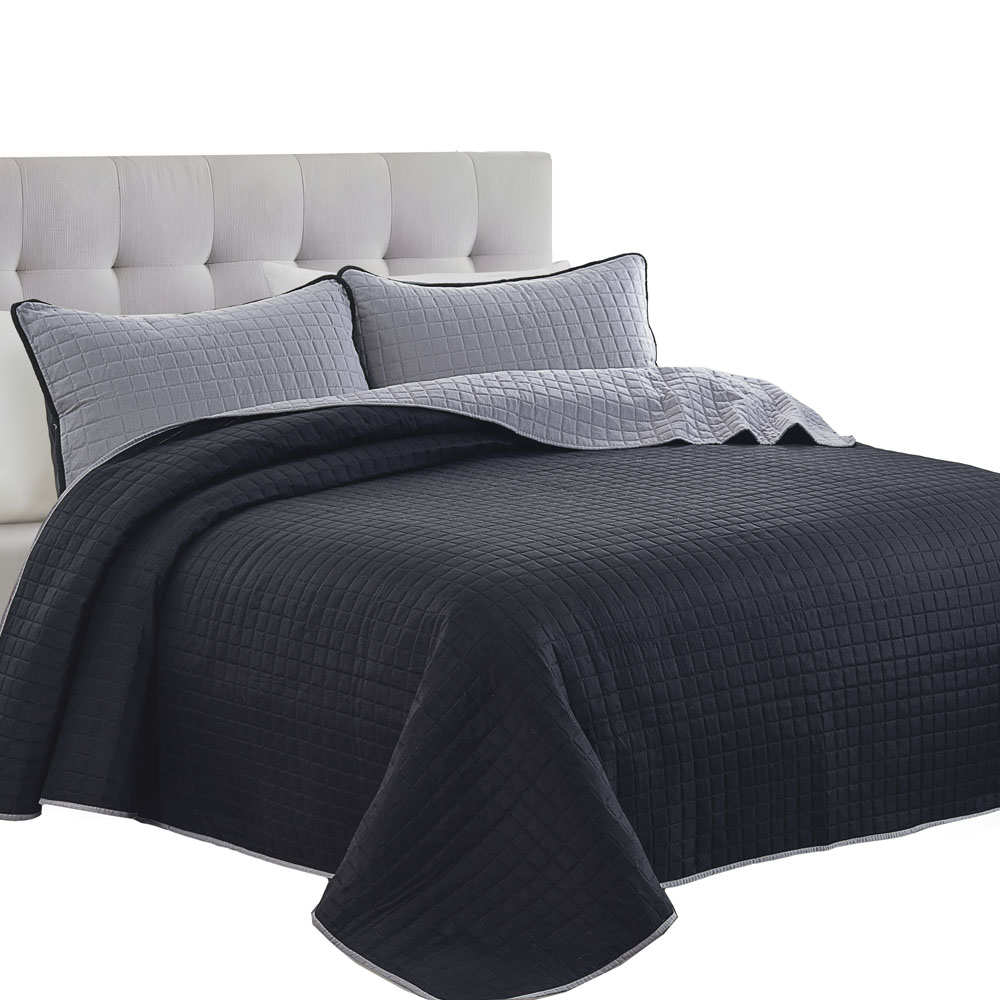 Edredón Ligero Individual Negro con funda Napoli