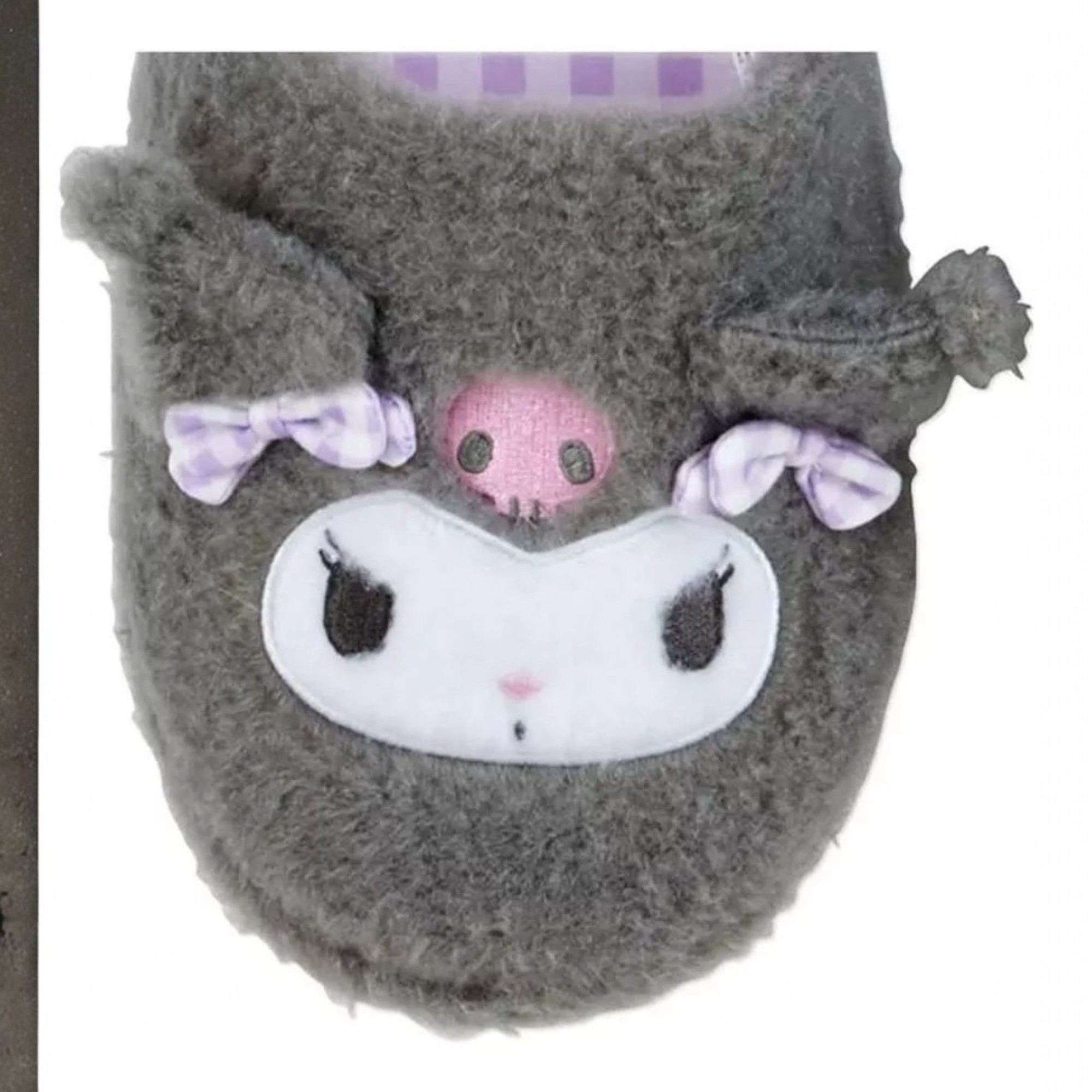 Pantuflas Sanrio Kurmo morada Talla 24-24.5, Suaves Y Calientitas
