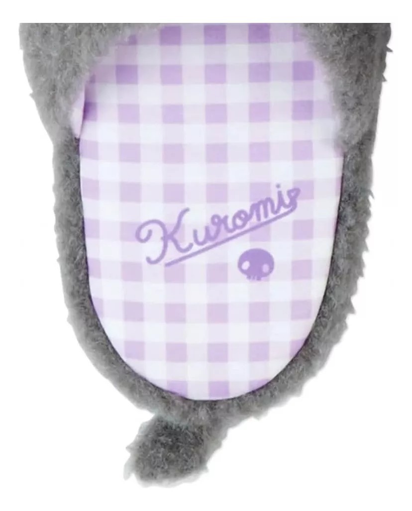 Pantuflas Sanrio Kurmo morada Talla 24-24.5, Suaves Y Calientitas