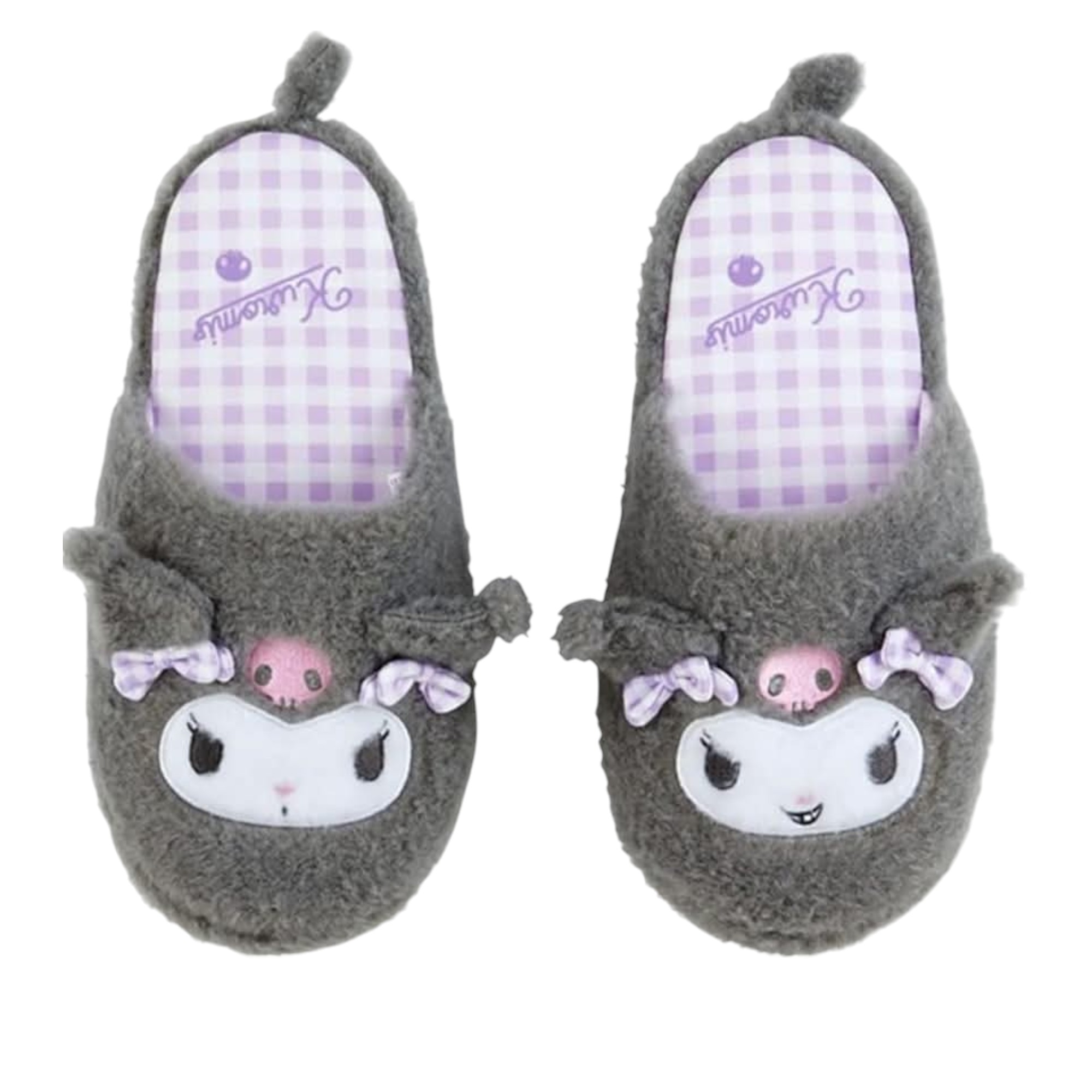 Pantuflas Sanrio Kurmo morada Talla 24-24.5, Suaves Y Calientitas