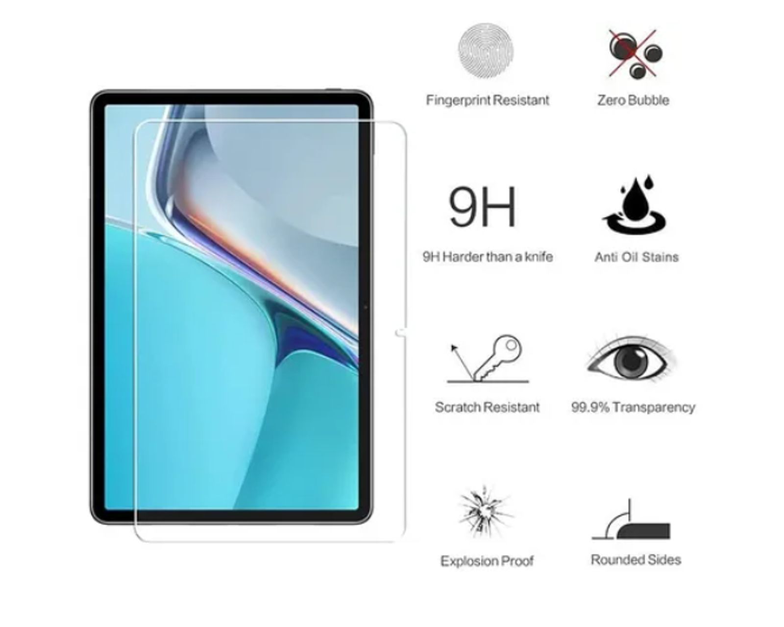 Mica Teknet Cristal Templadopara  Huawei MatePad SE 11 2024 AGS6-W09 2023