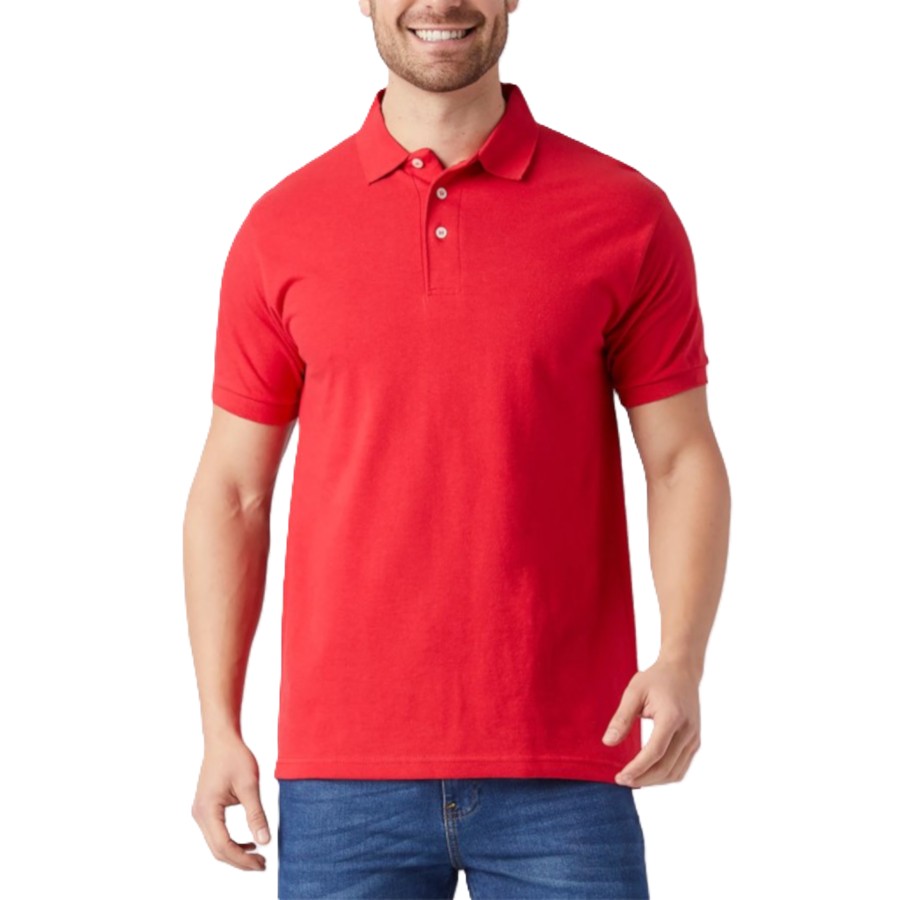 Playera Polo Piqué para Caballero - Color Rojo - 100% Algodón