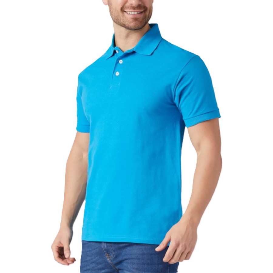 Playera Polo Piqué para Caballero Color Turquesa 100% Algodón