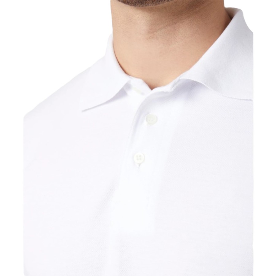 Playera Polo Piqué para Caballero - Color Blanco - 100% Algodón