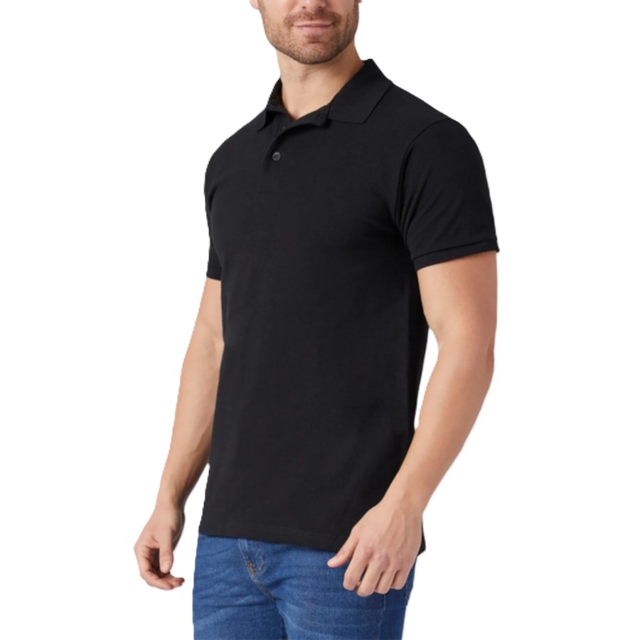 Playera Polo Piqué para Caballero - Color Negro - 100% Algodón