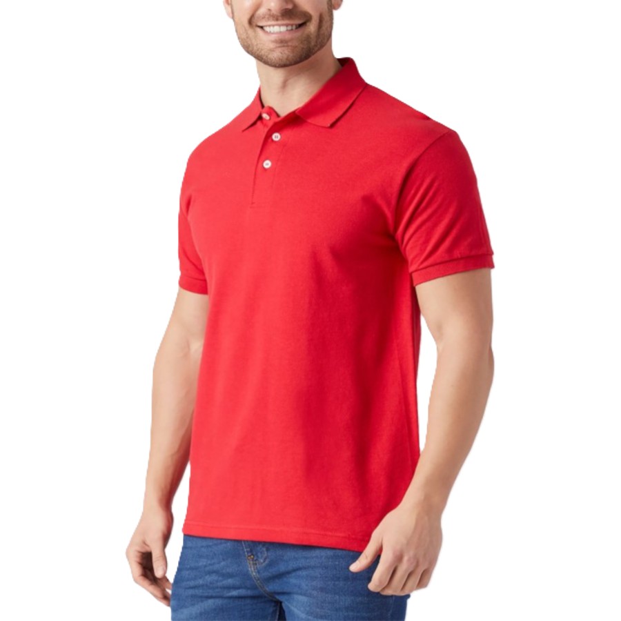Playera Polo Piqué para Caballero - Color Rojo - 100% Algodón