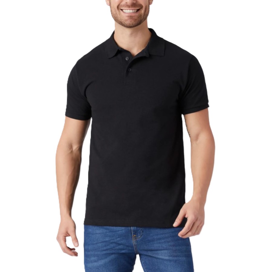 Playera Polo Piqué para Caballero - Color Negro - 100% Algodón