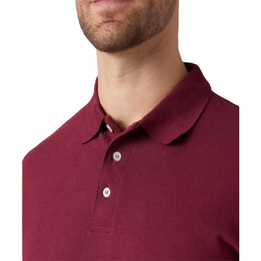Playera Polo Piqué para Caballero - Color Vino - 100% Algodón