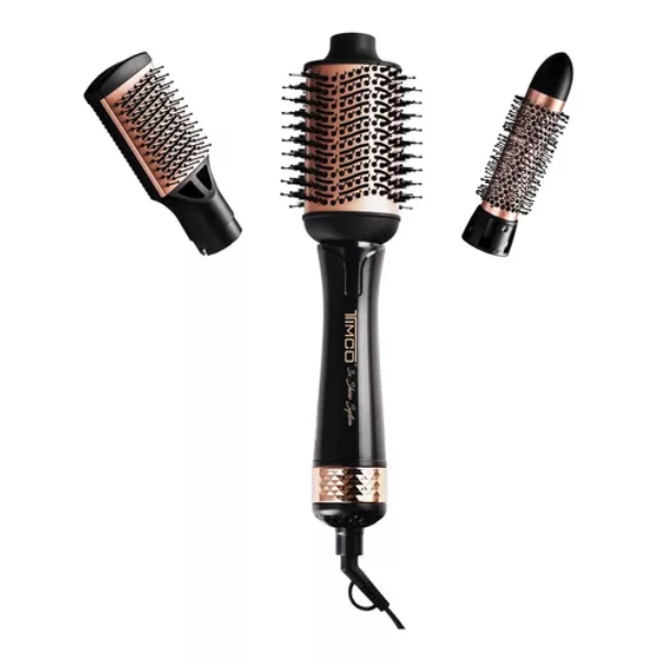Cepillo Timco  con 3 cabezales intercambiables negro