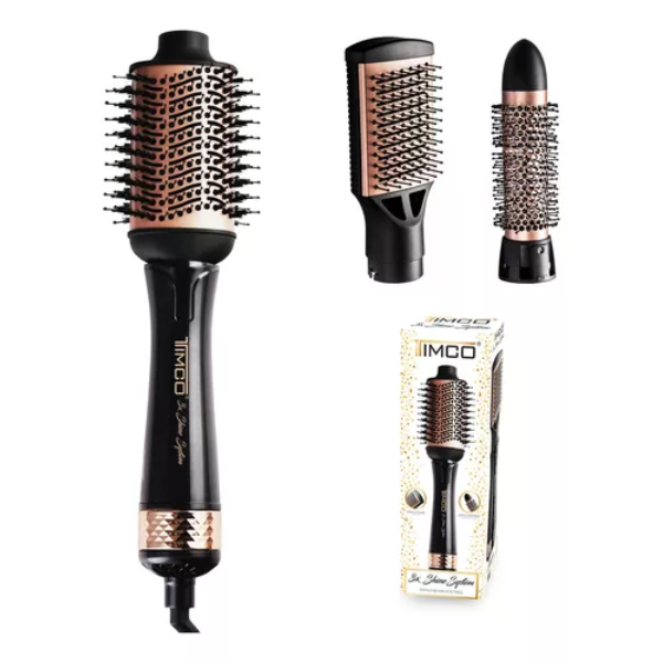 Cepillo Timco  con 3 cabezales intercambiables negro