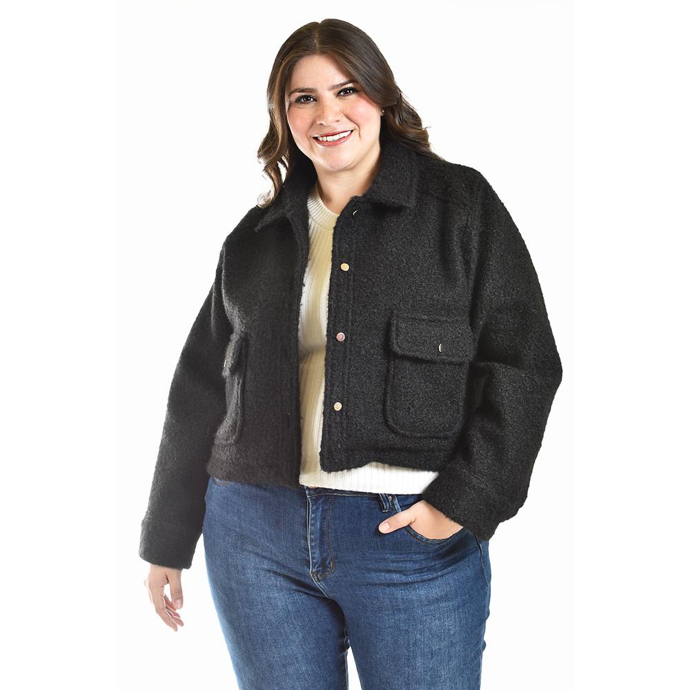 Chaqueta Teddy Roman Fashion /Tallas Extras, 121 (Negro)