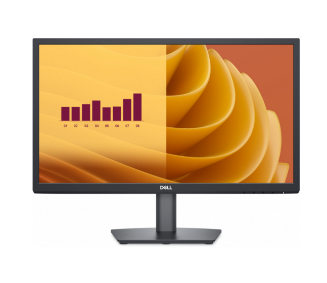 Monitor LED DELL E2225H de 21.5", Resolución 1920 x 1080 (Full HD 1080p), 5 ms, Color Negro. 