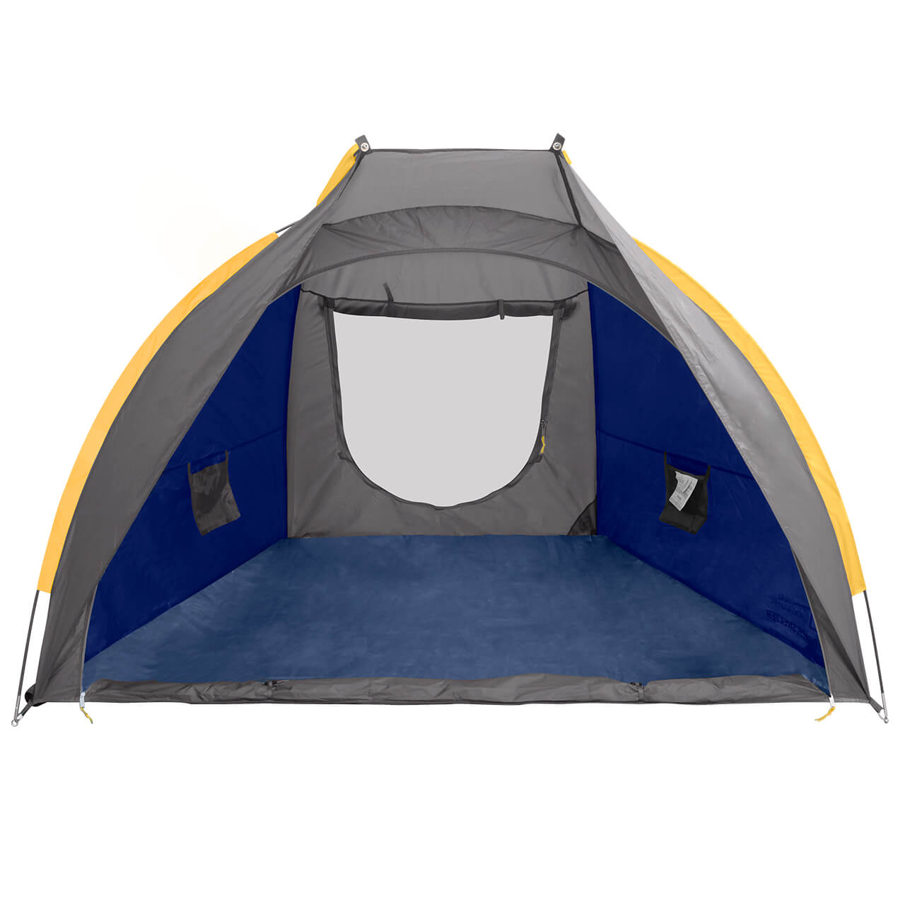 Tienda de playa Nat Geo BEACH SHELTER para 2 personas, resistente a llovizna, gris con azul