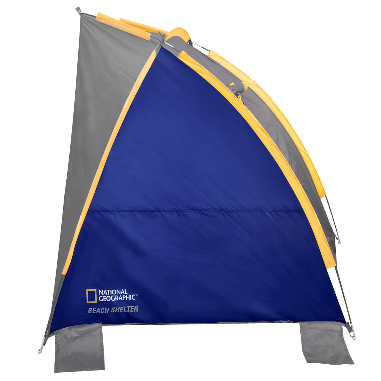 Tienda de playa Nat Geo BEACH SHELTER para 2 personas, resistente a llovizna, gris con azul